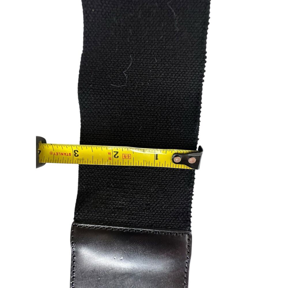 Free People Wide Black Double Ring Studded Boho Western Waist Belt Size S/M - Picture 9 of 12